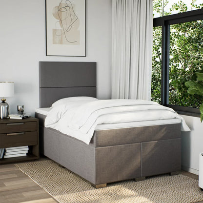 Boxspring met matras stof taupe 120x190 cm