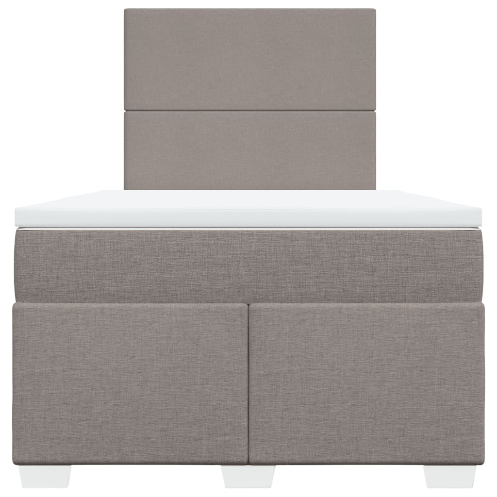 Boxspring met matras stof taupe 120x190 cm