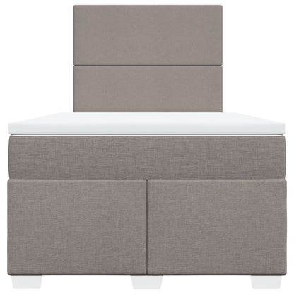 Boxspring met matras stof taupe 120x190 cm