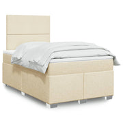 Boxspring 120x190 cm crèmekleurig met matras topper