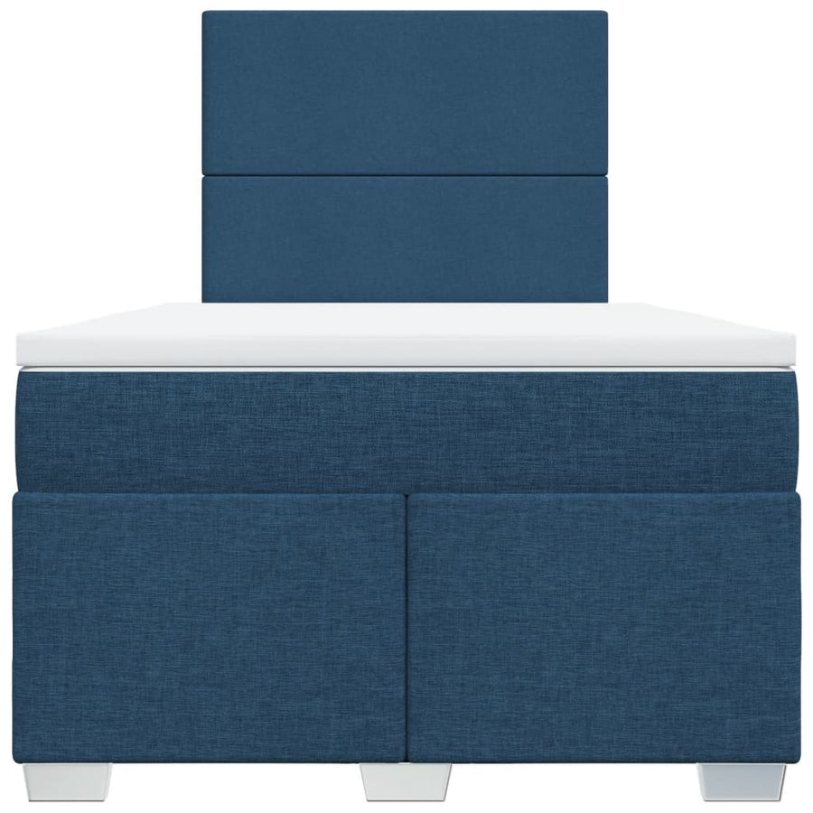 Boxspring Met Matras Stof 120 x 190 cm Blauw