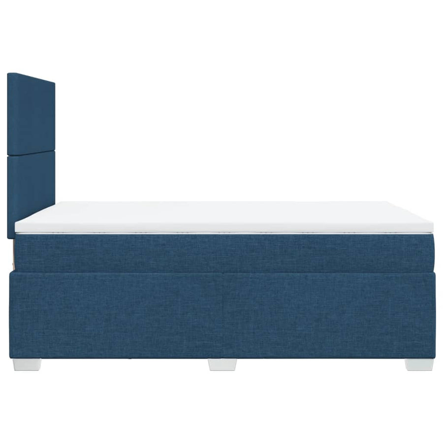 Boxspring Met Matras Stof 120 x 190 cm Blauw