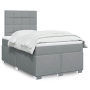 Boxspring met matras 120x190 cm lichtgrijs
