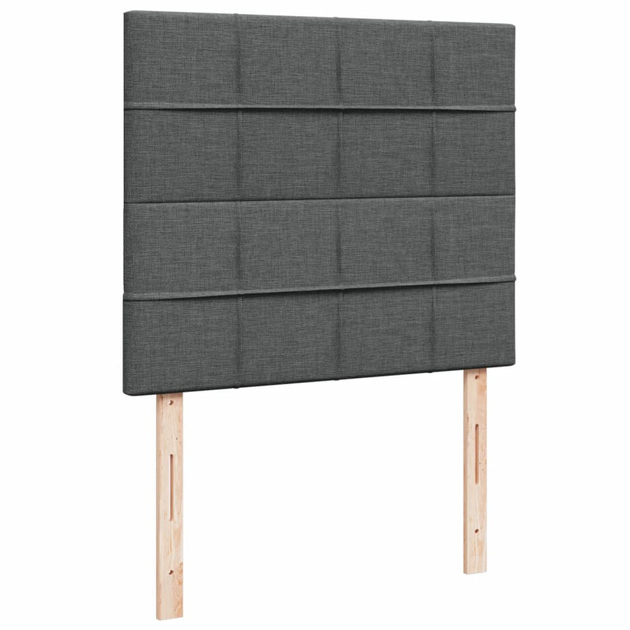 Boxspring met matras stof donkergrijs 120x190 cm