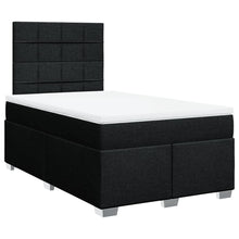 Boxspring met matras stof zwart 120x190 cm