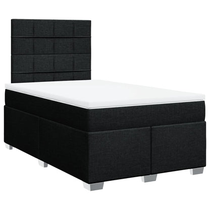 Boxspring met matras stof zwart 120x190 cm