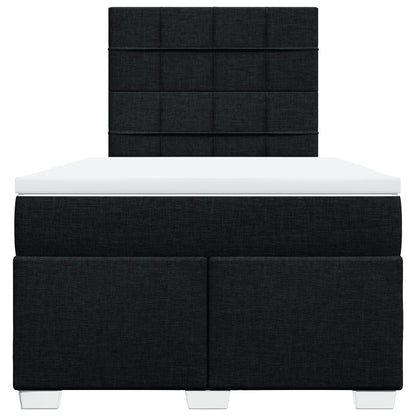 Boxspring met matras stof zwart 120x190 cm