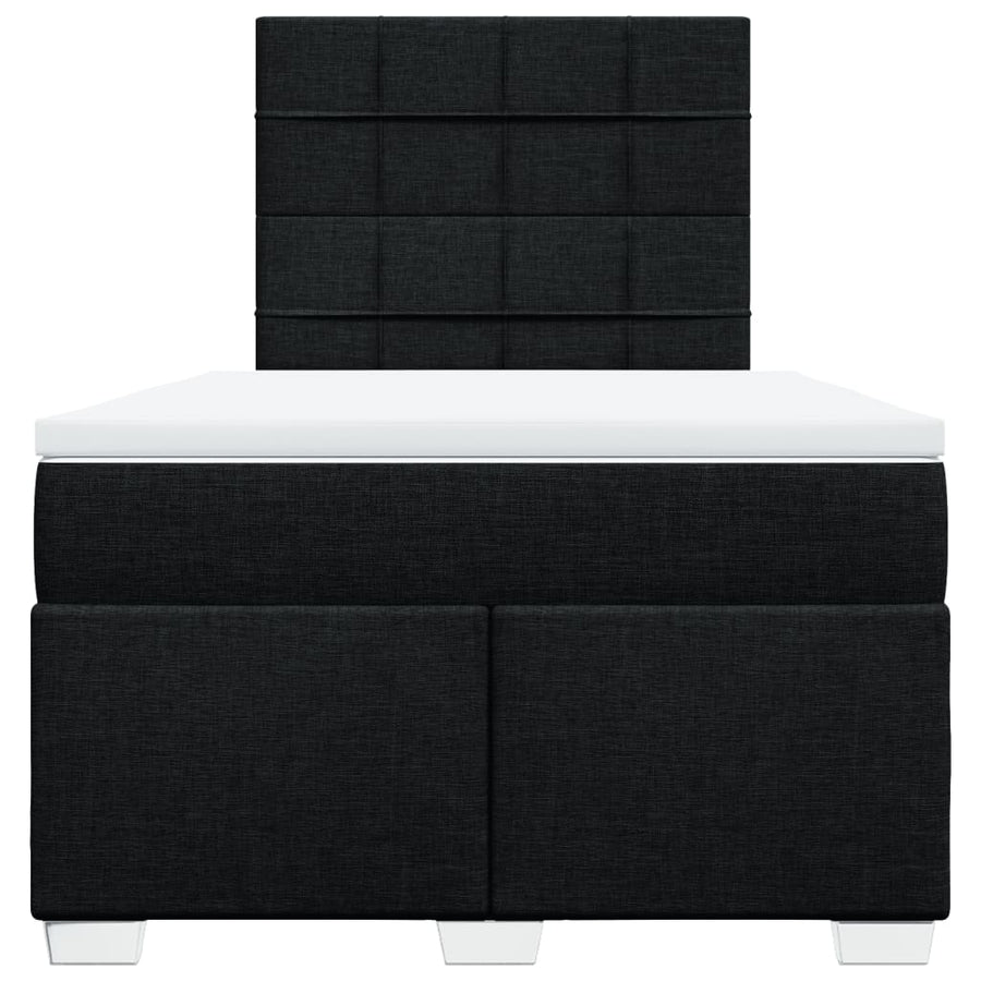 Boxspring met matras stof zwart 120x190 cm