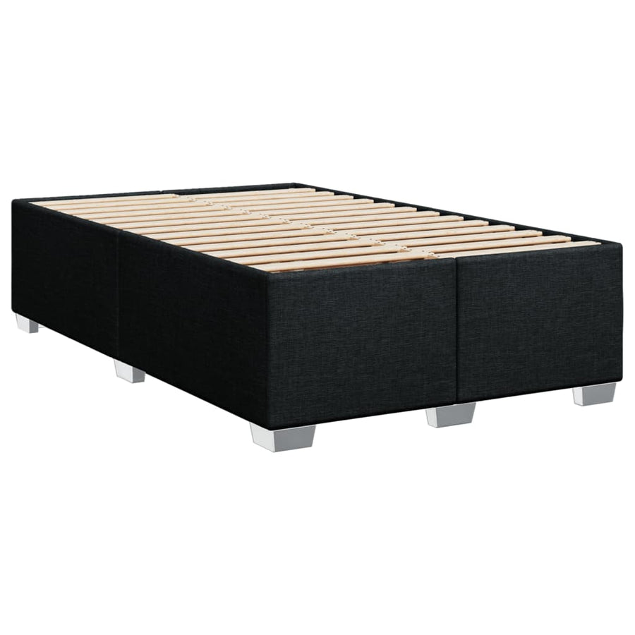 Boxspring met matras stof zwart 120x190 cm