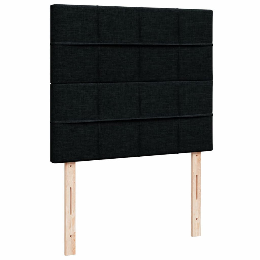 Boxspring met matras stof zwart 120x190 cm