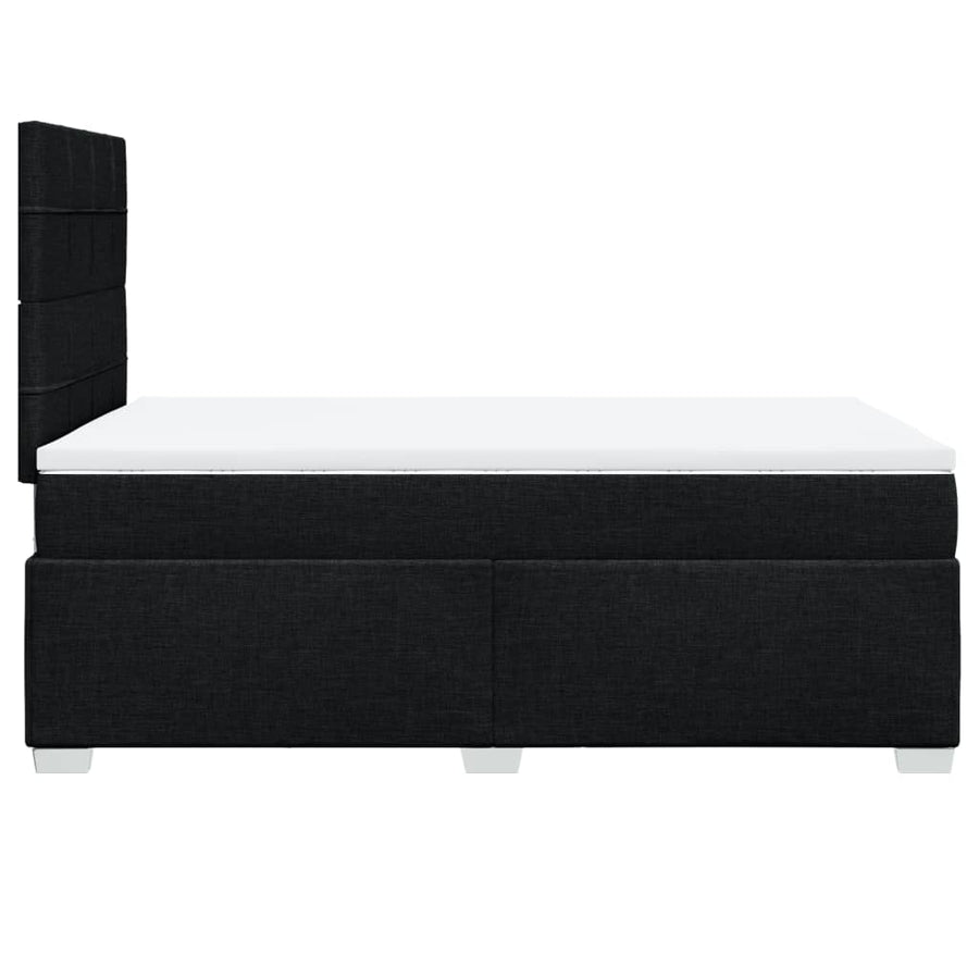 Boxspring met matras stof zwart 120x190 cm