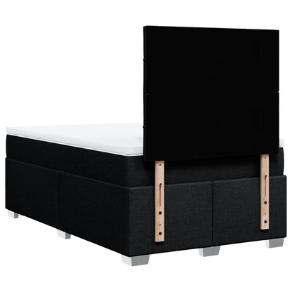 Boxspring met matras stof zwart 120x190 cm