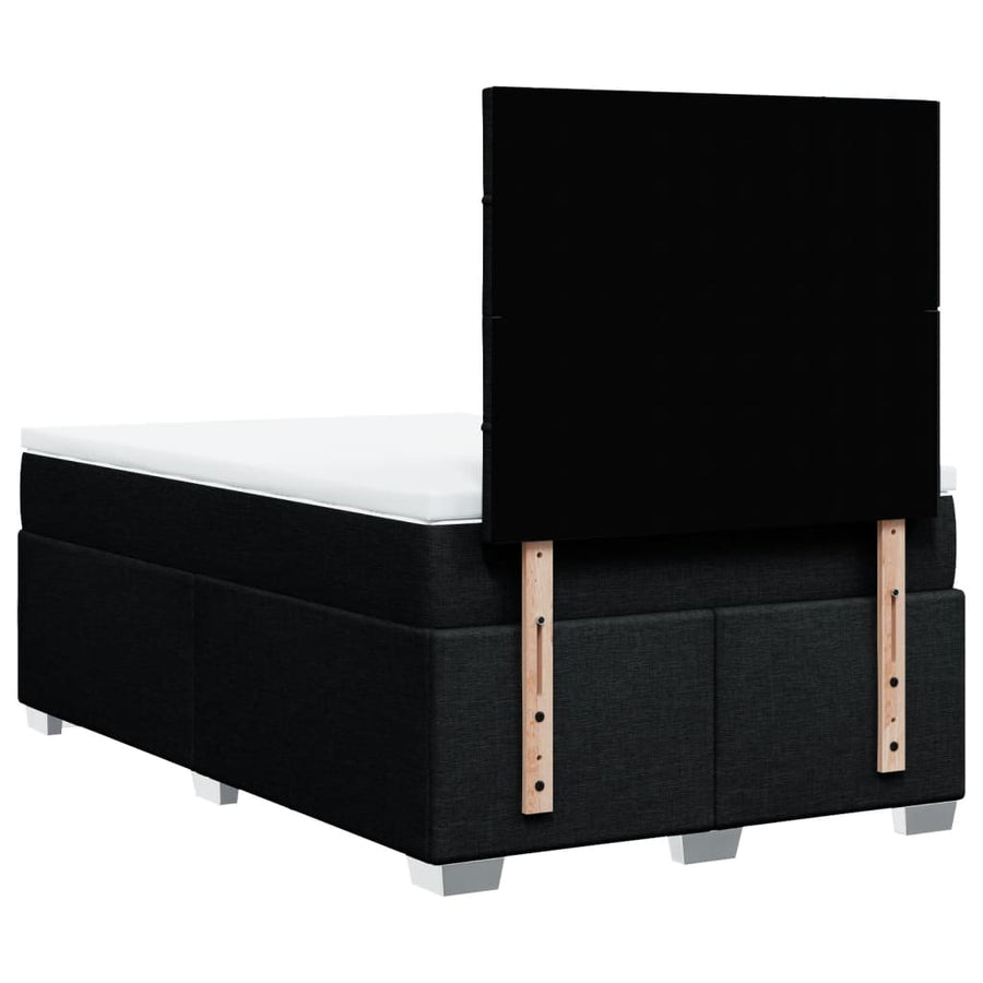 Boxspring met matras stof zwart 120x190 cm