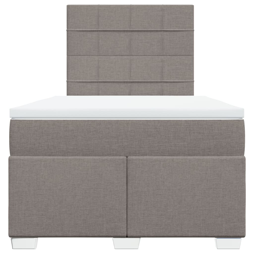 Boxspring met matras stof taupe 120x190 cm