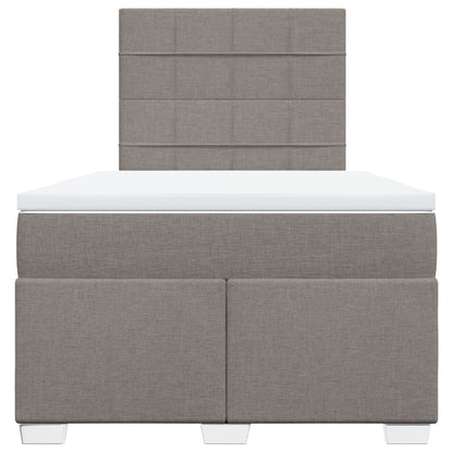 Boxspring met matras stof taupe 120x190 cm