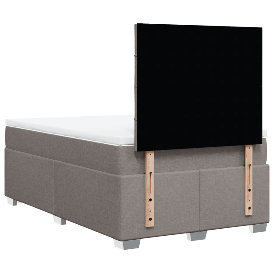 Boxspring met matras stof taupe 120x190 cm