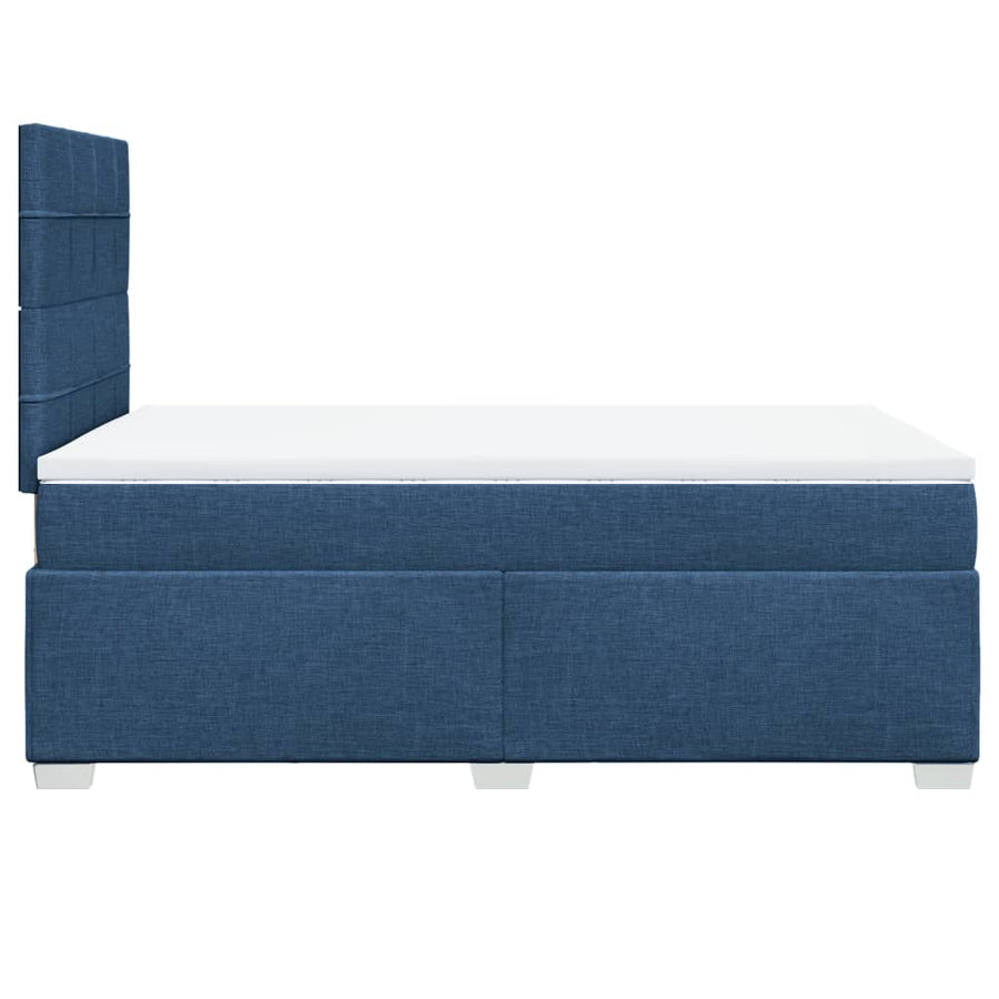Boxspring Met Matras Stof 120 x 190 cm Blauw