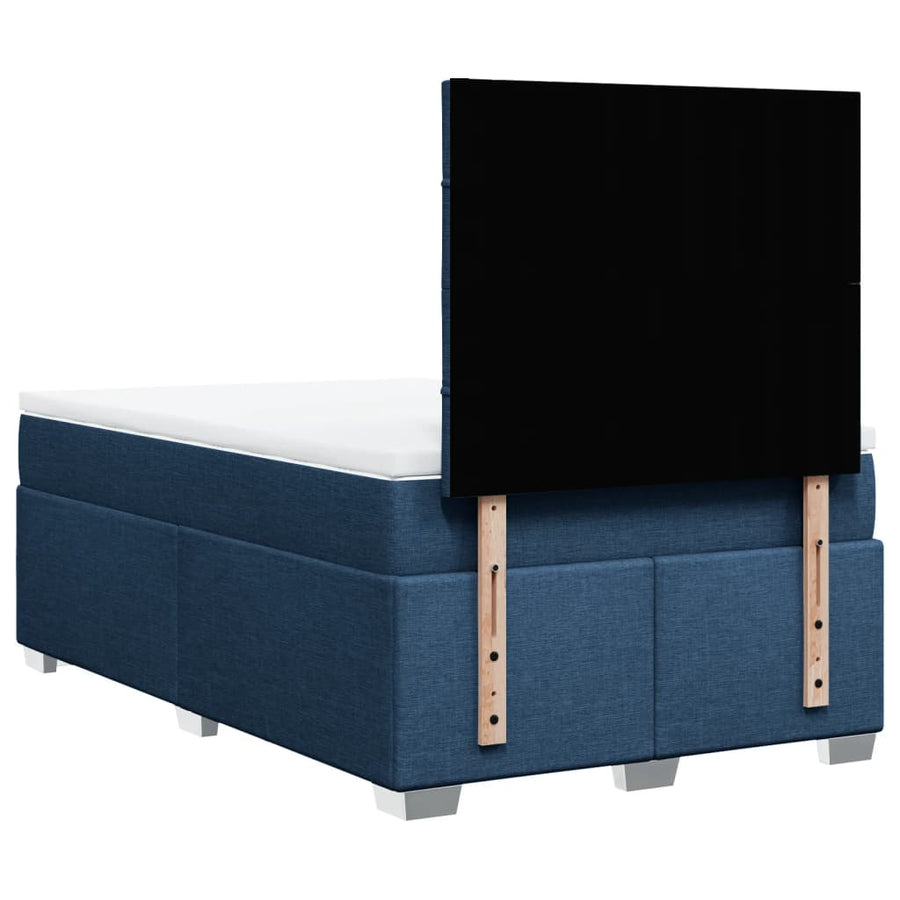 Boxspring Met Matras Stof 120 x 190 cm Blauw