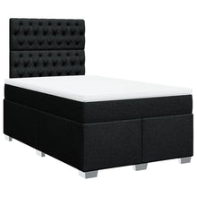 Boxspring met matras stof zwart 120x190 cm