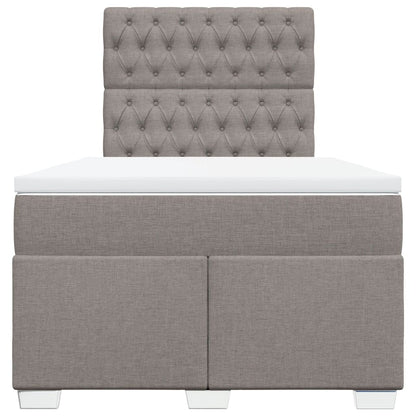 Boxspring met matras stof taupe 120x190 cm