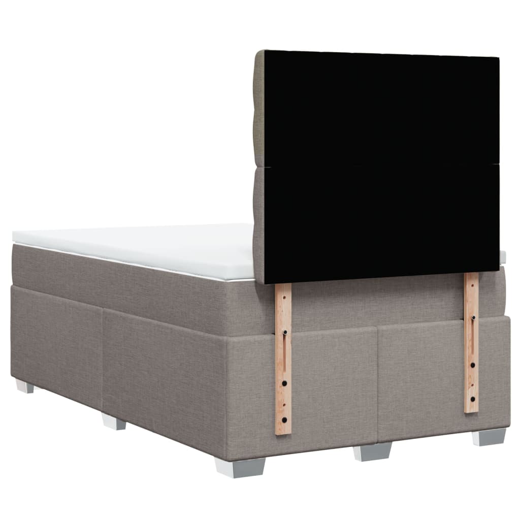 Boxspring met matras stof taupe 120x190 cm