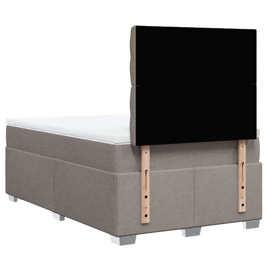Boxspring met matras stof taupe 120x190 cm