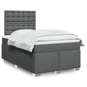 Boxspring met matras 120x190 cm donkergrijs