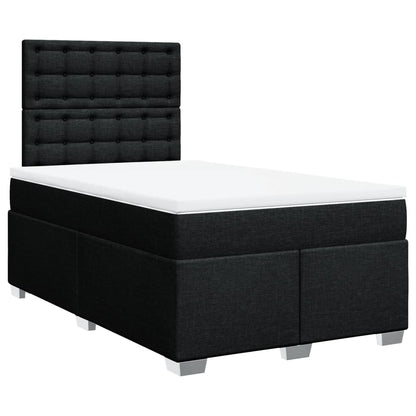 Boxspring met matras stof zwart 120x190 cm