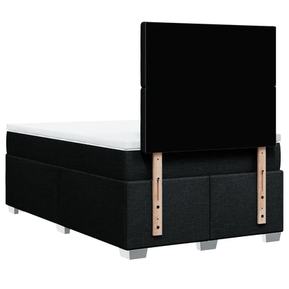 Boxspring met matras stof zwart 120x190 cm