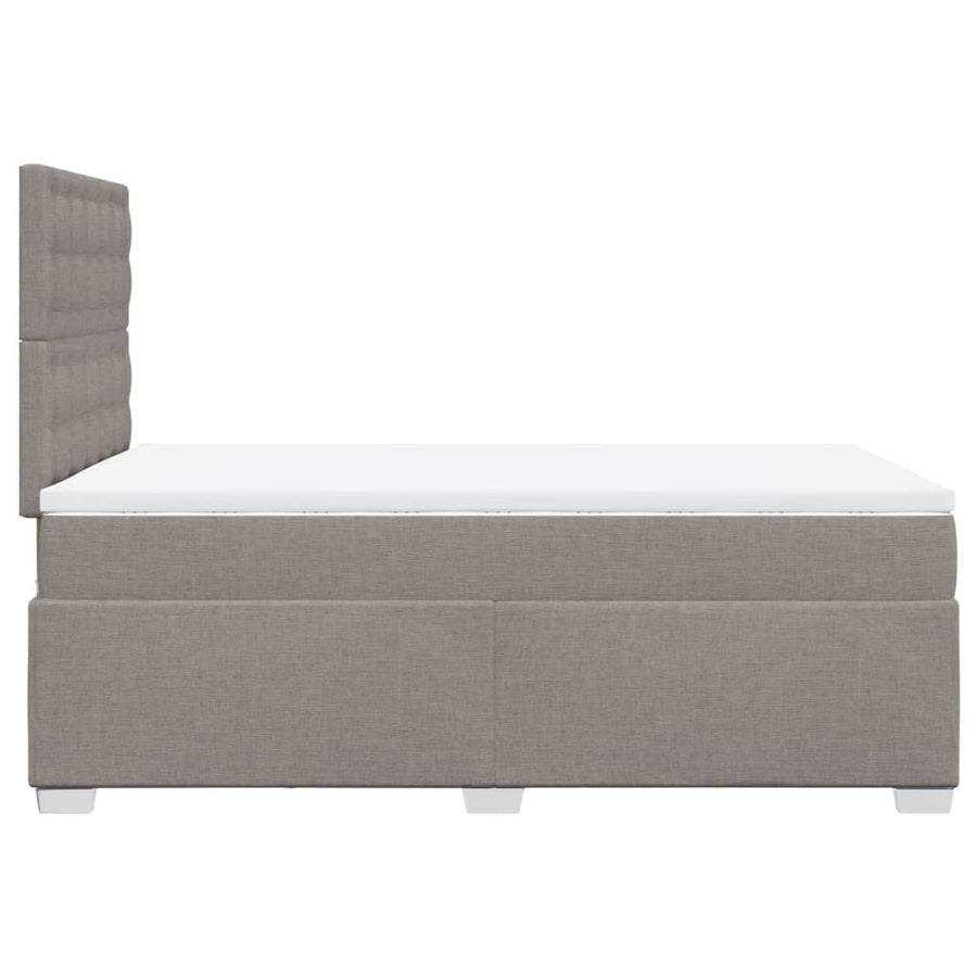 Boxspring met matras stof taupe 120x190 cm