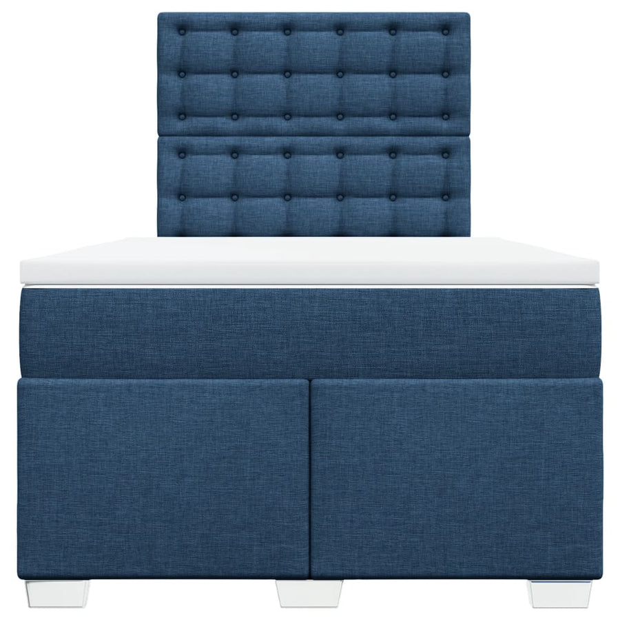 Boxspring Met Matras Stof 120 x 190 cm Blauw