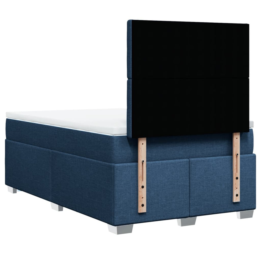 Boxspring Met Matras Stof 120 x 190 cm Blauw