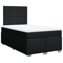 Boxspring met matras stof zwart 120x200 cm