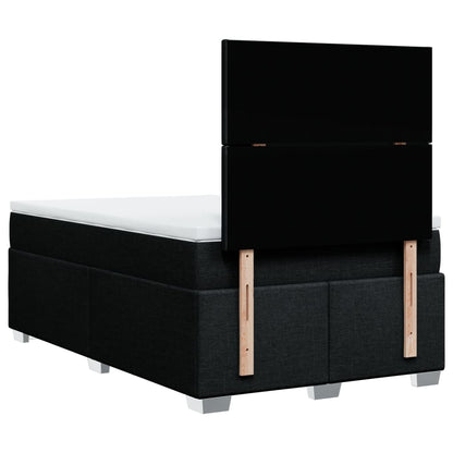 Boxspring met matras stof zwart 120x200 cm