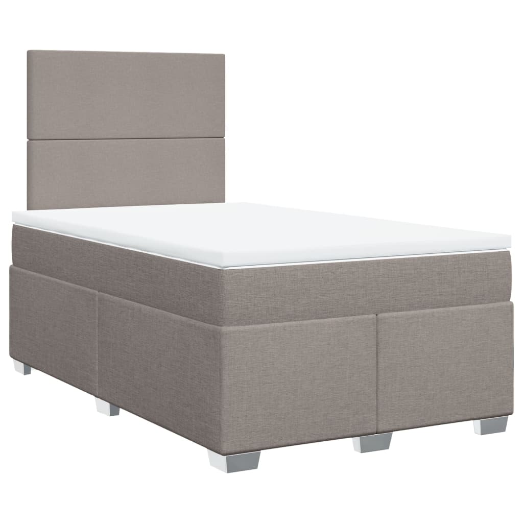 Boxspring met matras stof taupe 120x200 cm