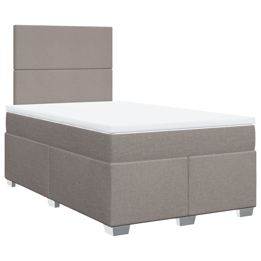 Boxspring met matras stof taupe 120x200 cm