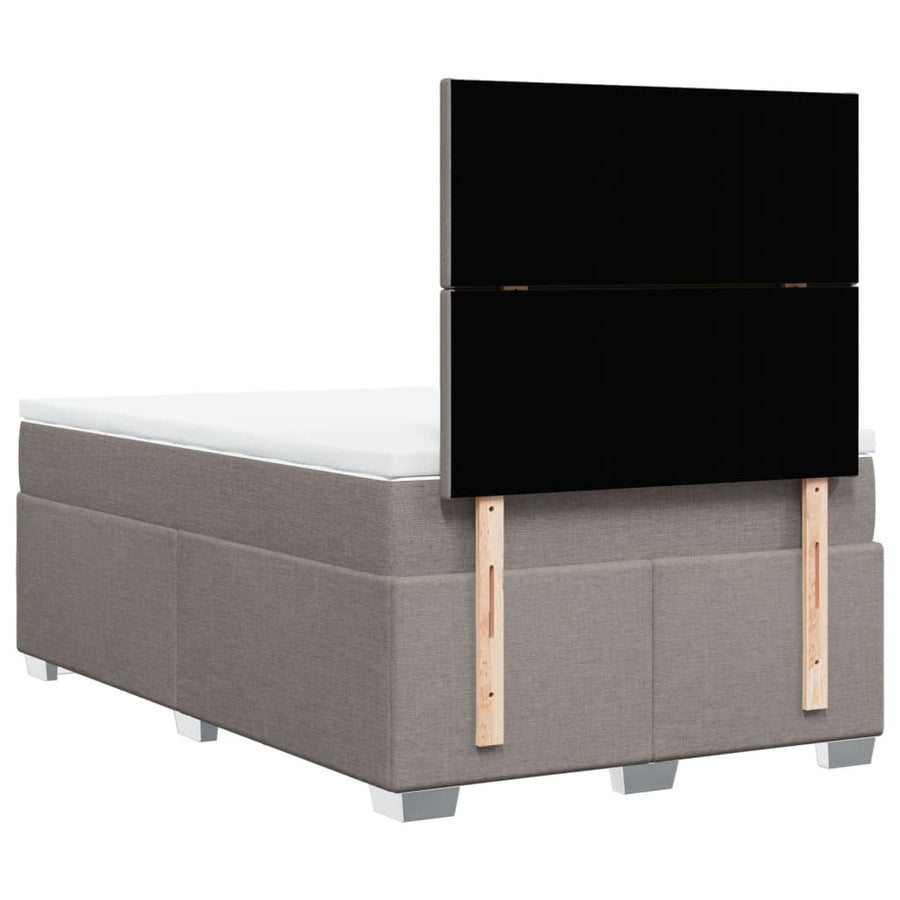 Boxspring met matras stof taupe 120x200 cm