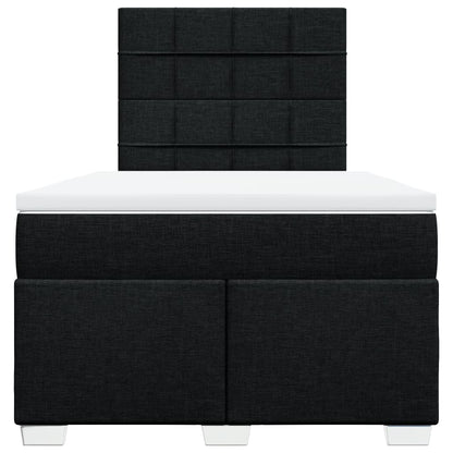Boxspring met matras stof zwart 120x200 cm