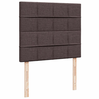 Boxspring met matras stof donkerbruin 120x200 cm