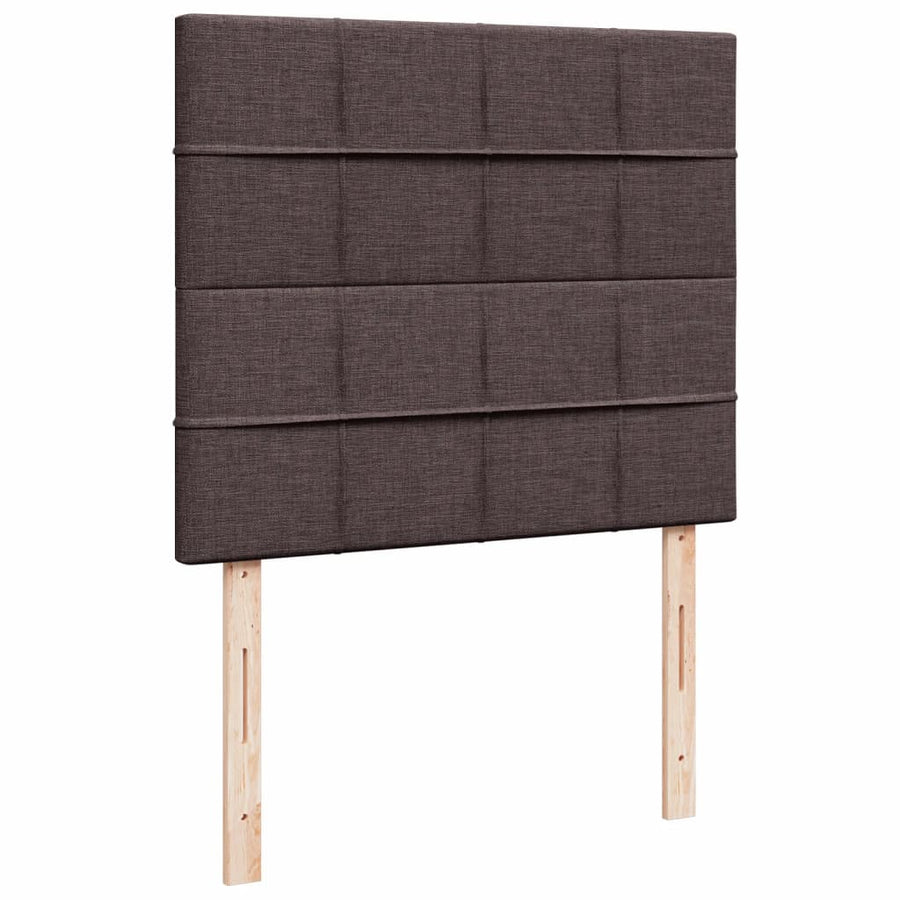 Boxspring met matras stof donkerbruin 120x200 cm