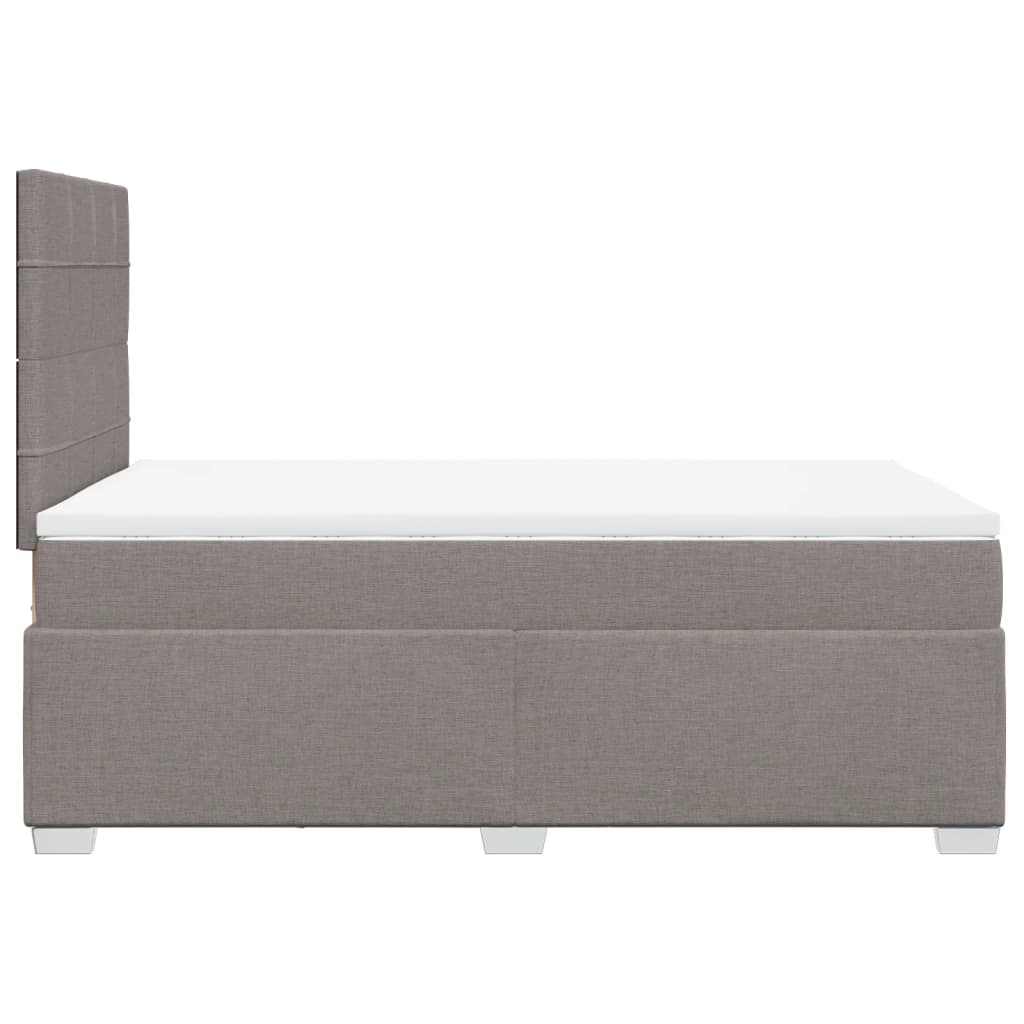 Boxspring met matras stof taupe 120x200 cm