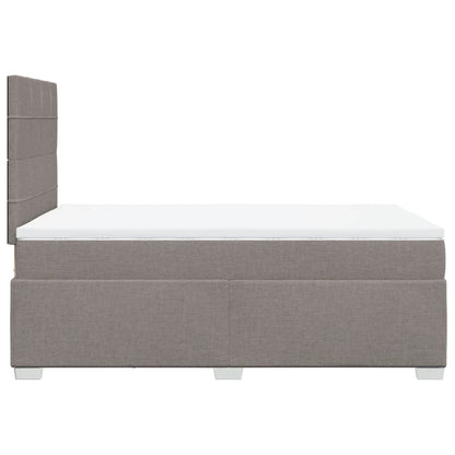 Boxspring met matras stof taupe 120x200 cm