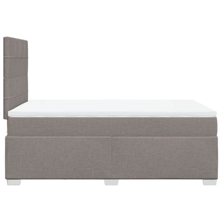Boxspring met matras stof taupe 120x200 cm