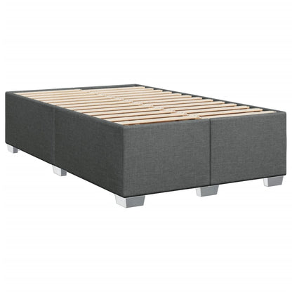Boxspring met matras stof donkergrijs 120x200 cm