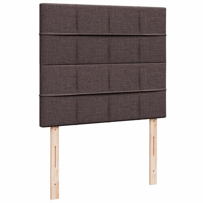 Boxspring met matras stof donkerbruin 120x200 cm