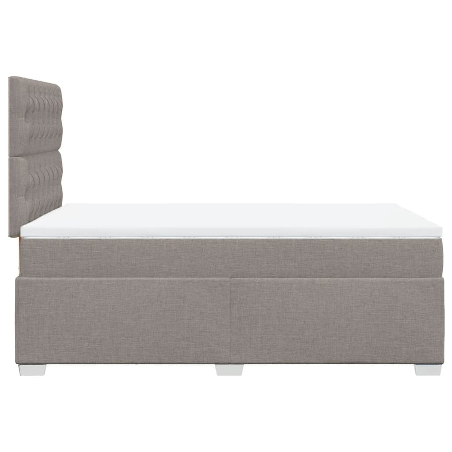 Boxspring met matras stof taupe 120x200 cm