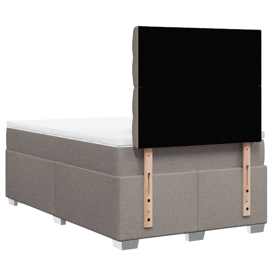 Boxspring met matras stof taupe 120x200 cm