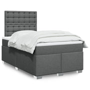 Boxspring met matras 120x200 cm donkergrijs