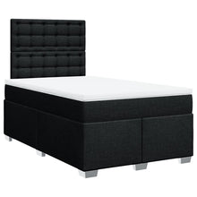 Boxspring met matras stof zwart 120x200 cm