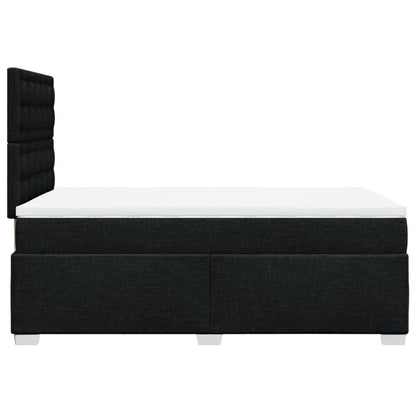 Boxspring met matras stof zwart 120x200 cm
